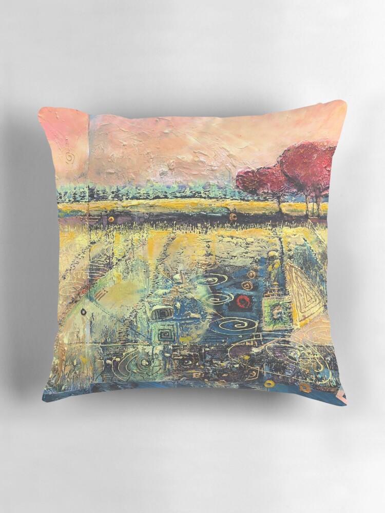 Thumbnail 3 of 4, Pillow, Spiral Filled Landscape designed and sold by edy4sure.