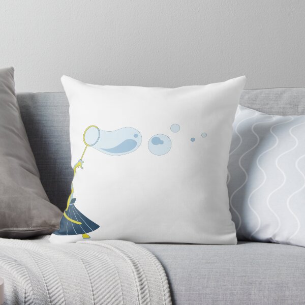 Bubble Samurai Throw Pillow