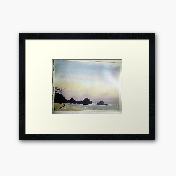 daybreak at little waterloo bay, Framed Art Print
