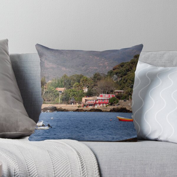 Chile, Bay of Papudo, Throw Pillow