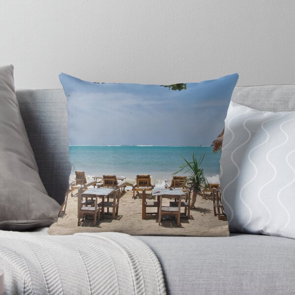 Sun, sea, beach..... Throw Pillow