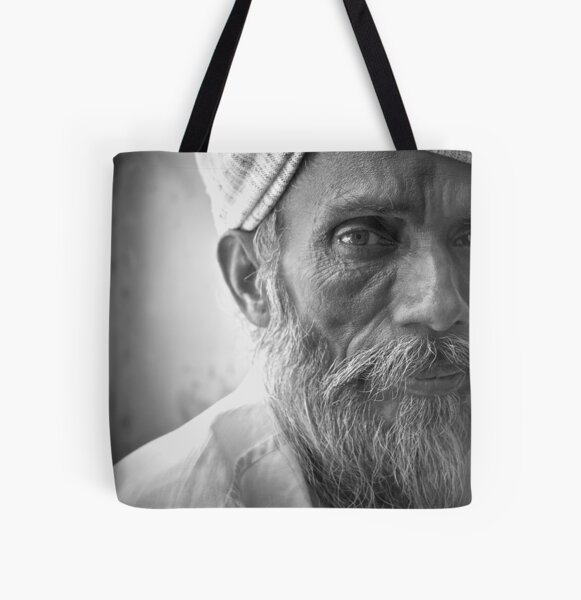 an indian portrait All Over Print Tote Bag