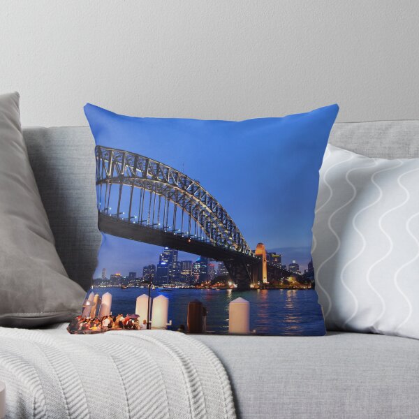 Picture perfect postcard: Sydney harbour Throw Pillow