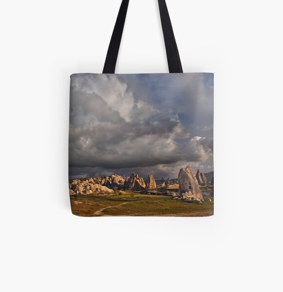 Tufa Houses at Sunset All Over Print Tote Bag