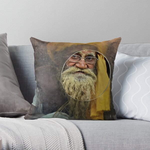 Yellow Turban at the Window Throw Pillow