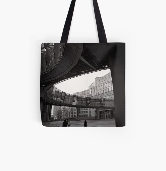 Crossing paths at Parliament - Brussels All Over Print Tote Bag