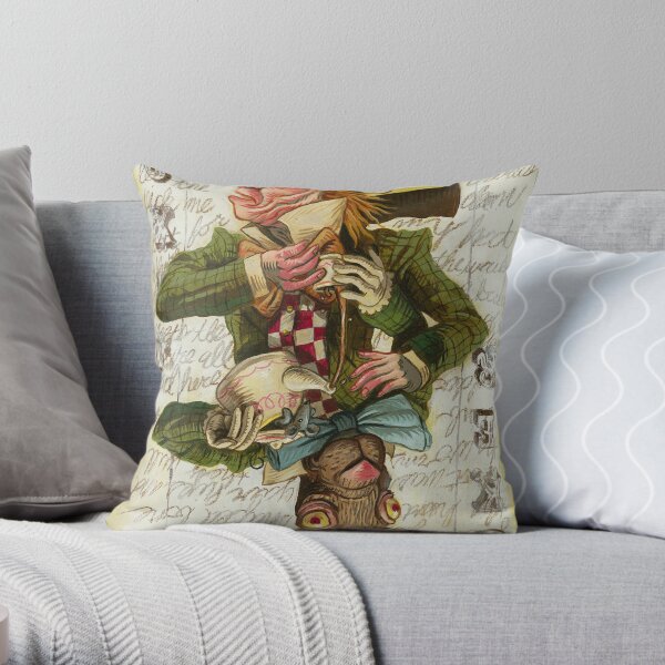 Mad Hatter Joker Card Throw Pillow
