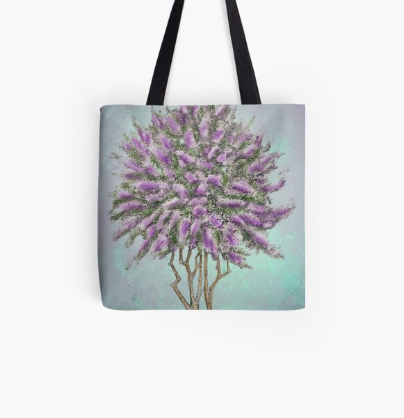 Crepe Myrtle Lavender All Over Print Tote Bag