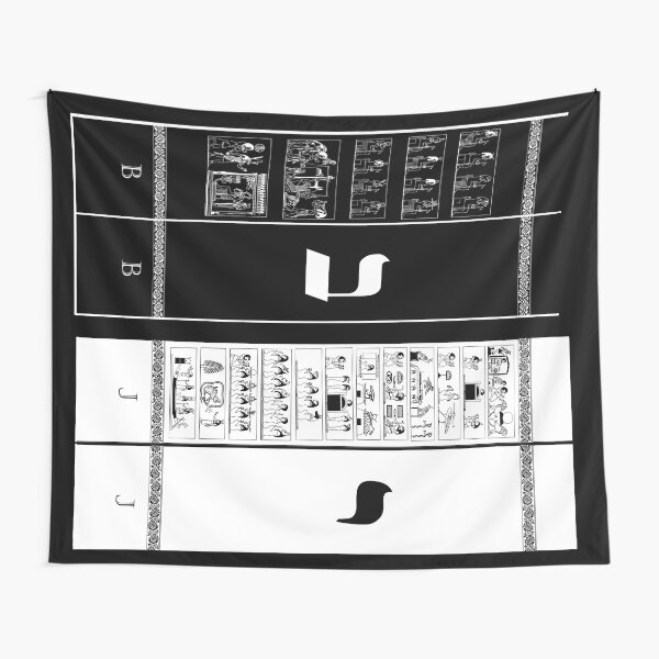Golden Dawn pillars and masonic (double sided, sew yourself) Tapestry
