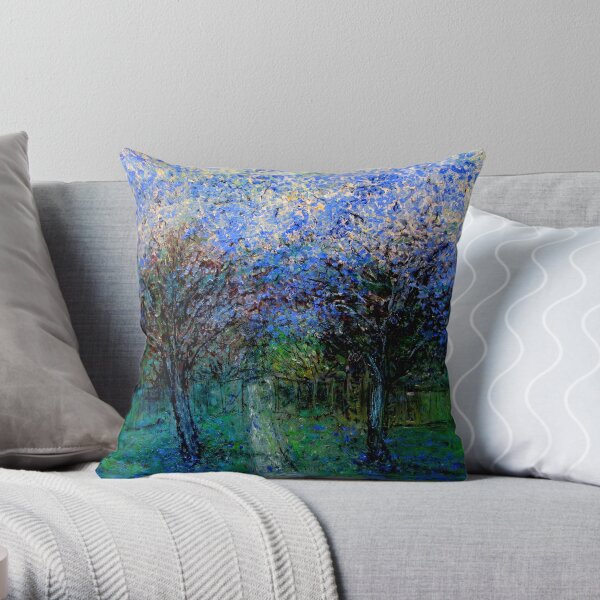 two jacarandas Throw Pillow