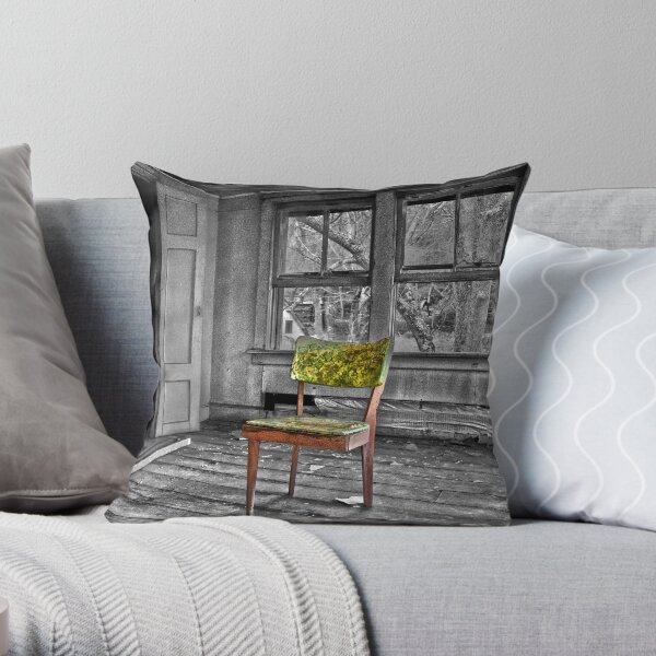 Something is Missing - Selective Color Throw Pillow
