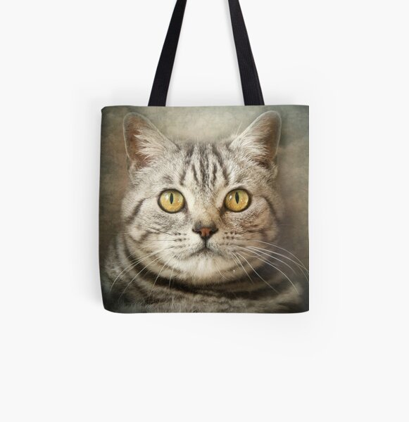 Tabby Cat All Over Print Tote Bag