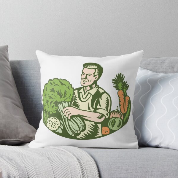 Item preview, Organic Farmer Green Grocer With Vegetables Retro designed and sold by patrimonio.