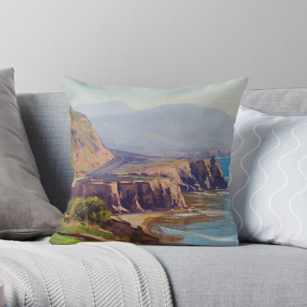 Big Sur Beach Throw Pillow