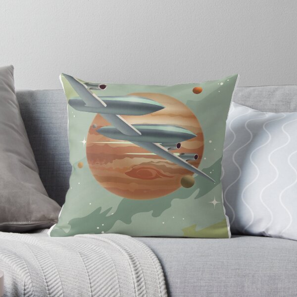 Jupiter Travel Poster Throw Pillow