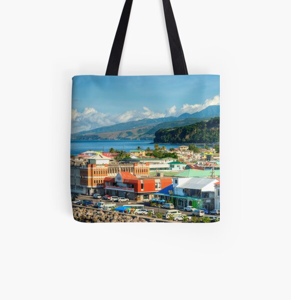 A View of Roseau All Over Print Tote Bag