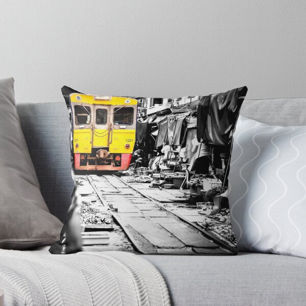 Item preview, Tren acercándose al mercado con comida aún en el suelo. designed and sold by hangingpixels.