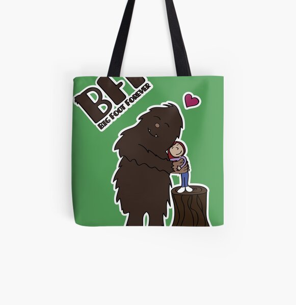 Big Foot Forever All Over Print Tote Bag