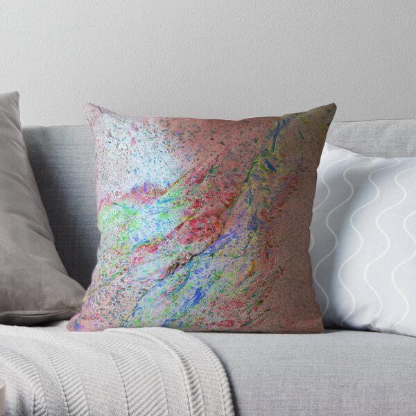 Sunlight on spring blossom Throw Pillow