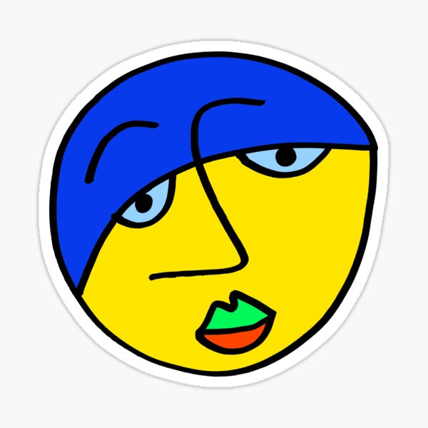 Item preview, Colored Sad Man' Face designed and sold by Istvan Ocztos.