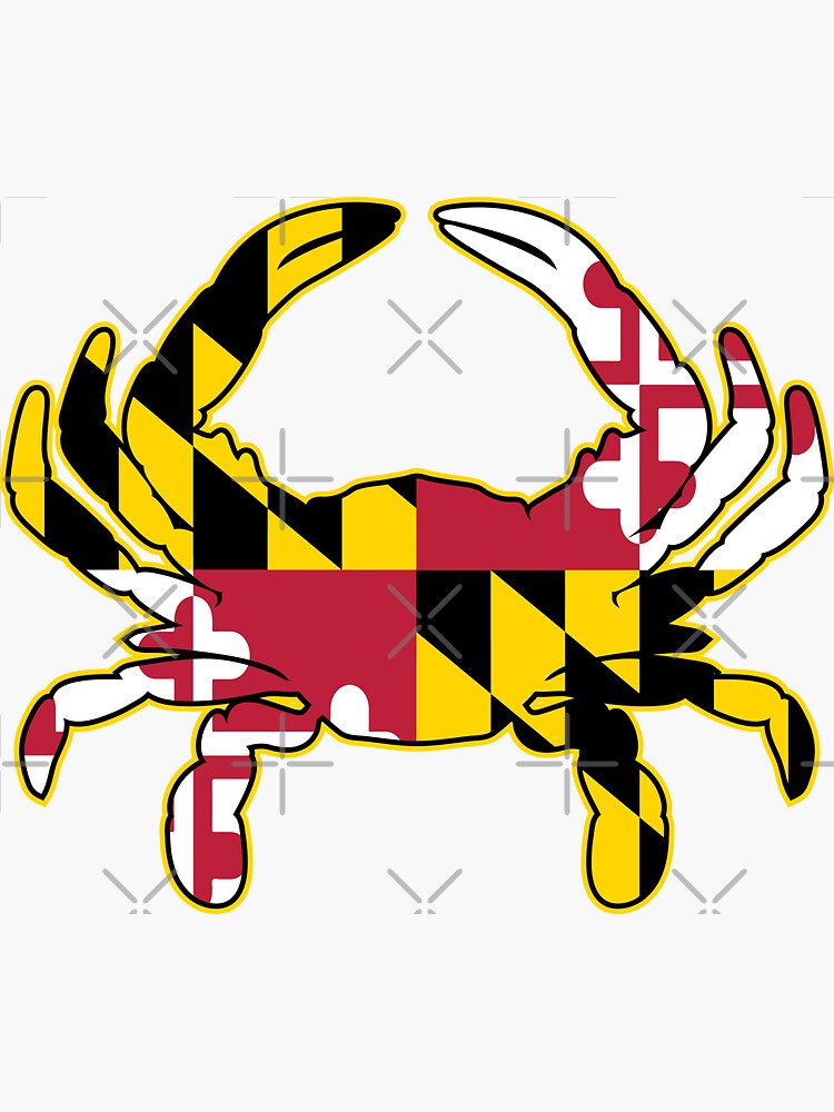 Maryland Flag Crab Illustration by hobrath