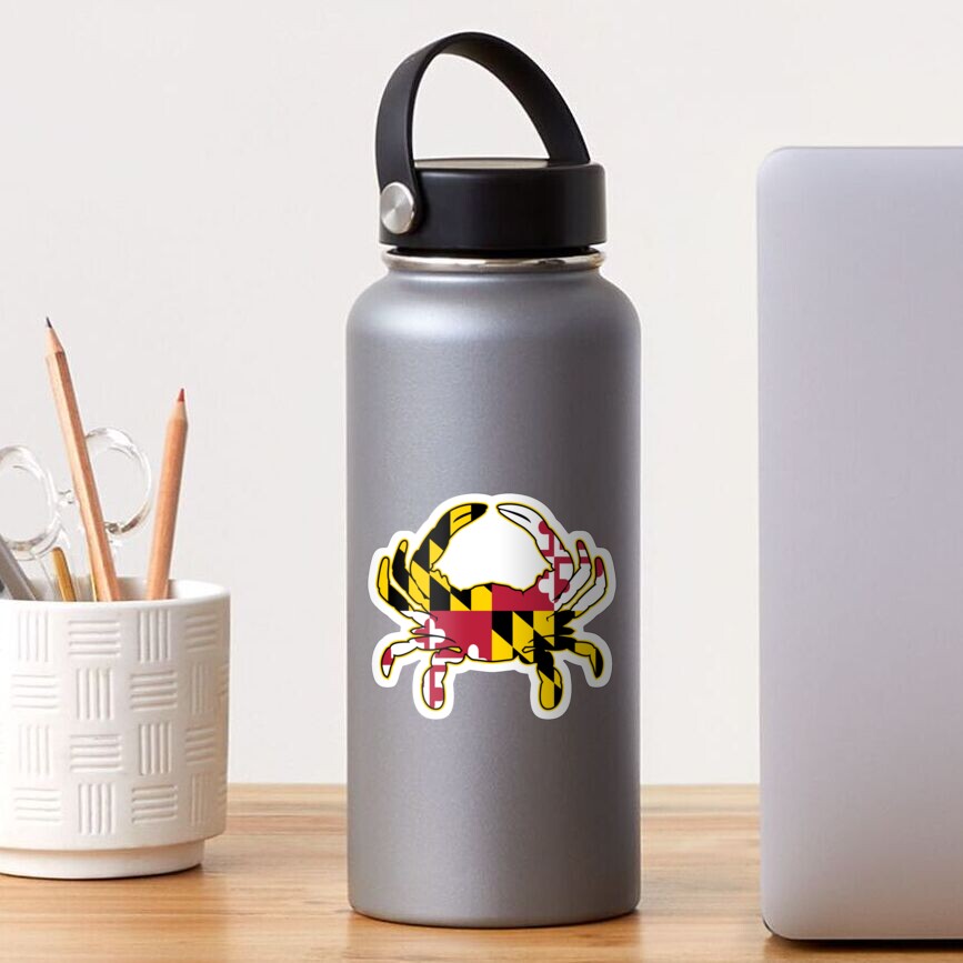 Maryland Flag Crab Illustration Sticker
