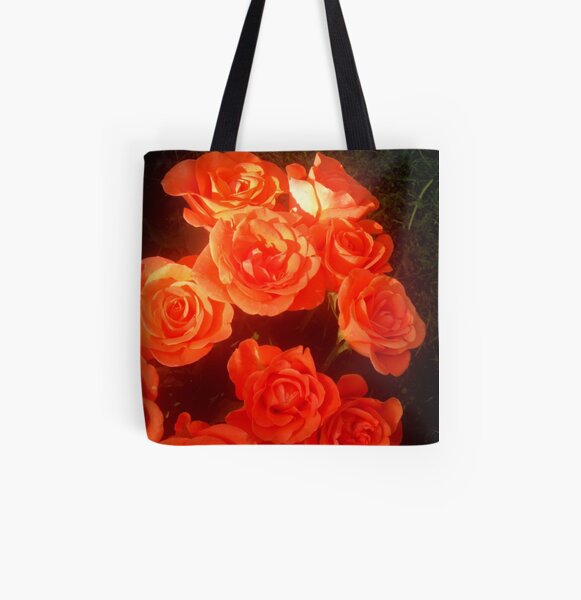 Roses All Over Print Tote Bag