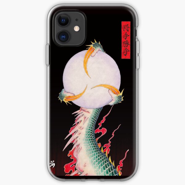 ukiyo-e dragon hand "etekatte"-Let’s live selfishly- iPhone Soft Case