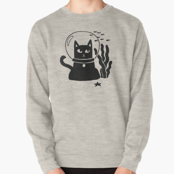 scuba cat Pullover Sweatshirt