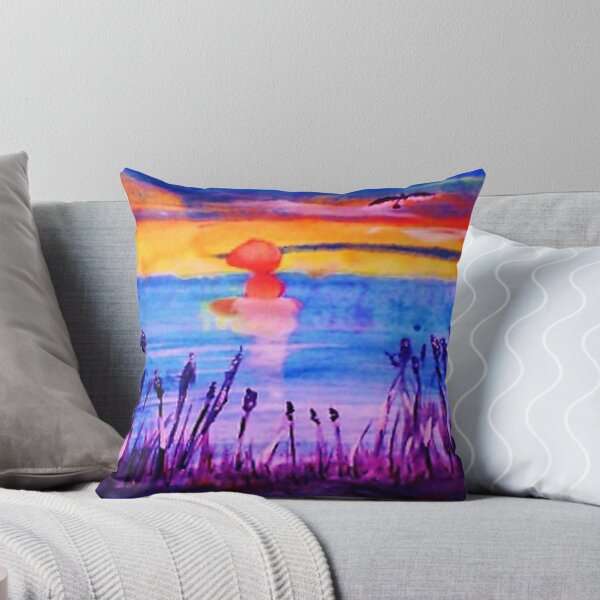 Item preview, Sunset over the Reeds, watercolor designed and sold by Anna  Lewis, blind artist.