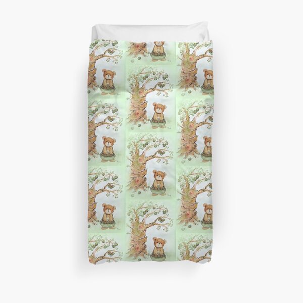 Harvest Bear - watercolour painting Duvet Cover