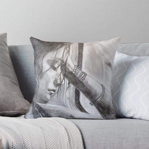 a long ride home - drawn Throw Pillow