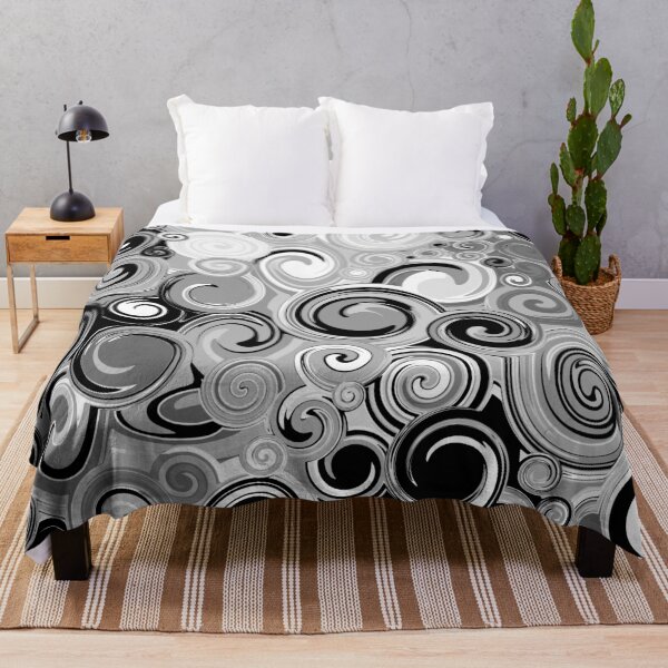 Item preview, Smoke Stack Spirals - Black White Gray designed and sold by Elsy's Art.