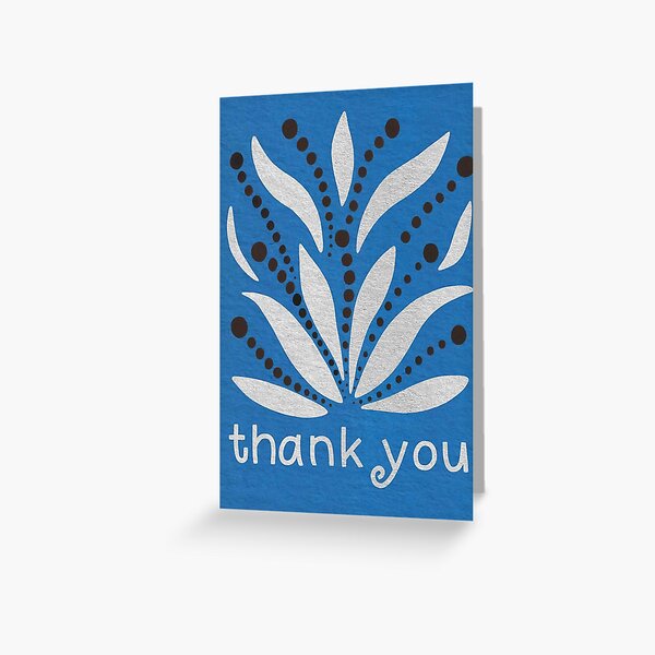 Item preview, Silver Leaf - Thank You Card designed and sold by ToiledeLina.