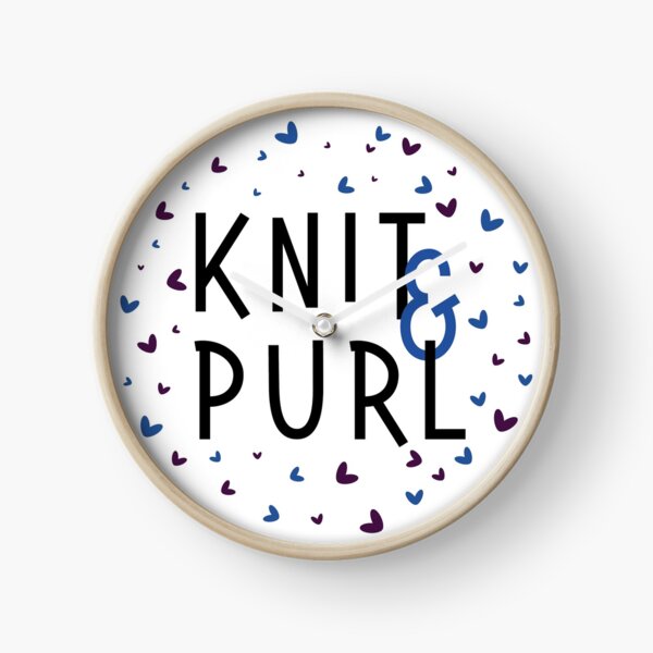 Knit and Purl, Purl and Knit Clock