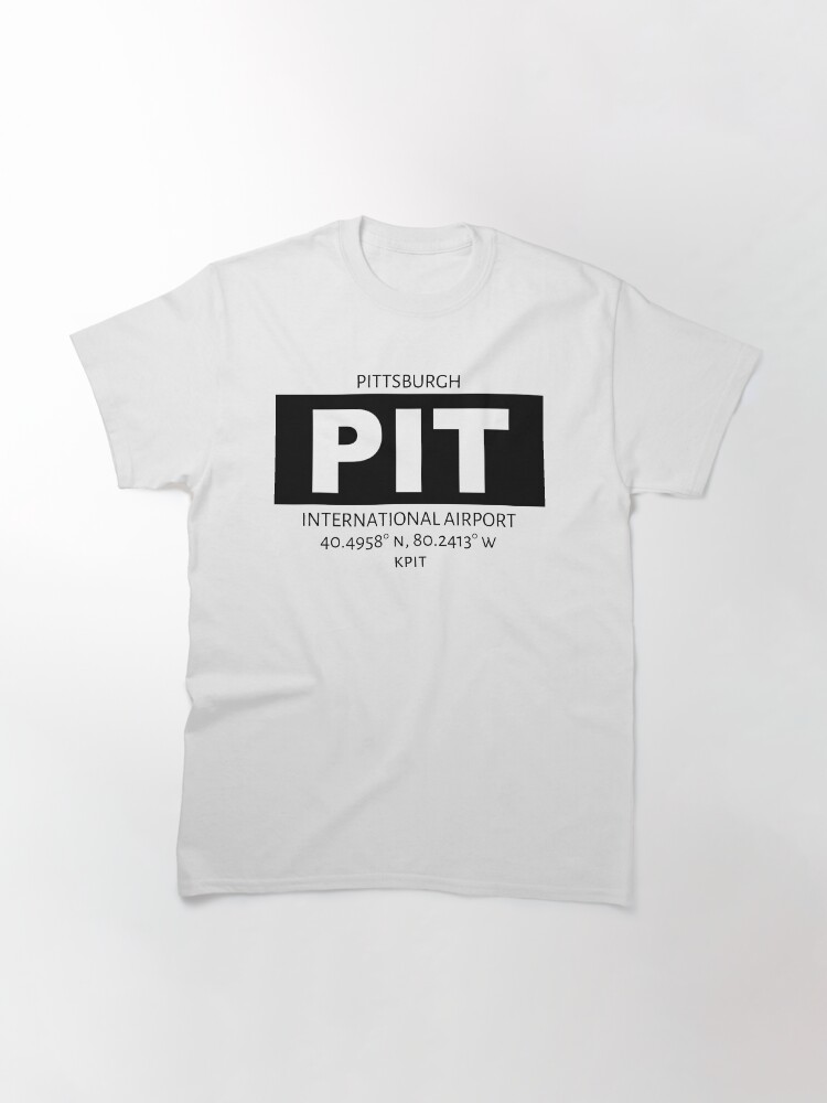Alternate view of Pittsburgh International Airport PIT Classic T-Shirt