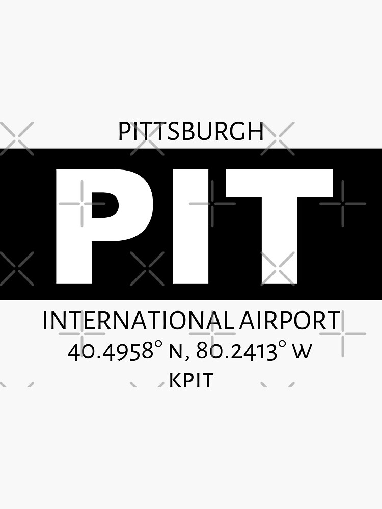 Thumbnail 3 of 3, Sticker, Pittsburgh International Airport PIT designed and sold by AvGeekCentral.