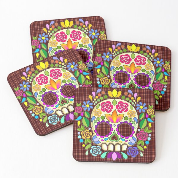 Item preview, Sugar Skull Floral Art Mexican Calaveras Seamless Pattern  designed and sold by BluedarkArt.