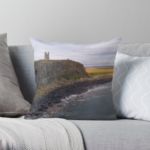 Dunstanburgh Castle Pano Throw Pillow