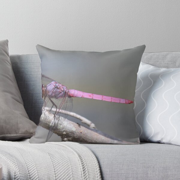 Roseate Skimmer Throw Pillow