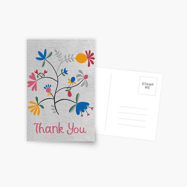 Item preview, Kurbits Thank You Card pink text designed and sold by ToiledeLina.