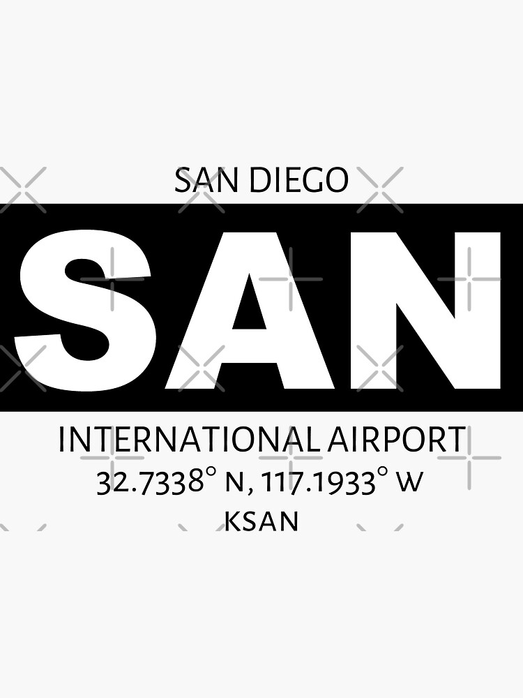 Thumbnail 3 of 3, Sticker, San Diego International Airport SAN designed and sold by AvGeekCentral.