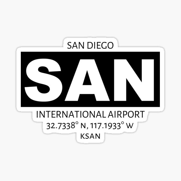 San Diego International Airport SAN Sticker