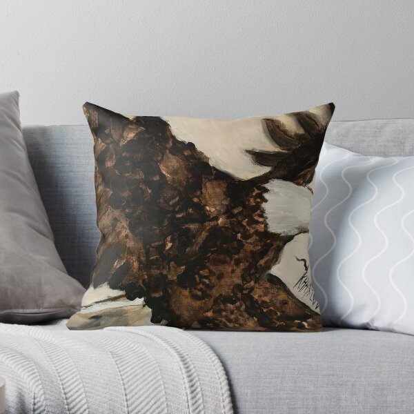 Aerial Hunter - Eagle Painting Throw Pillow