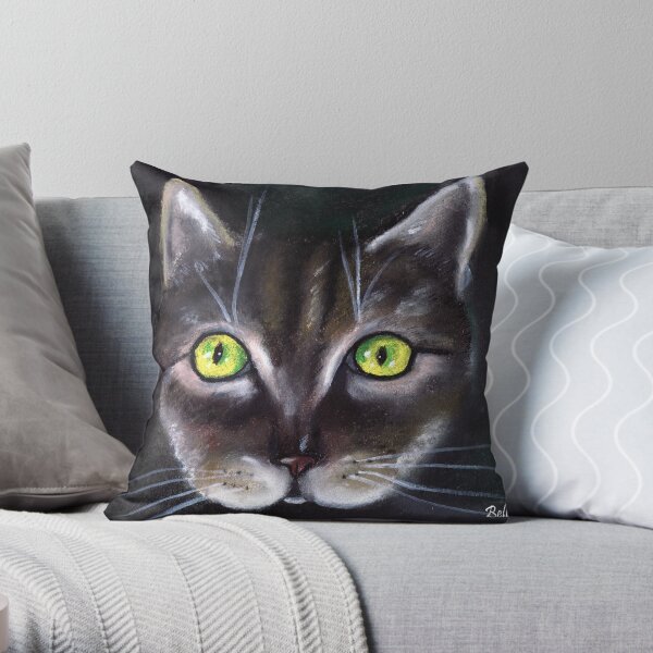Owl Cat Throw Pillow