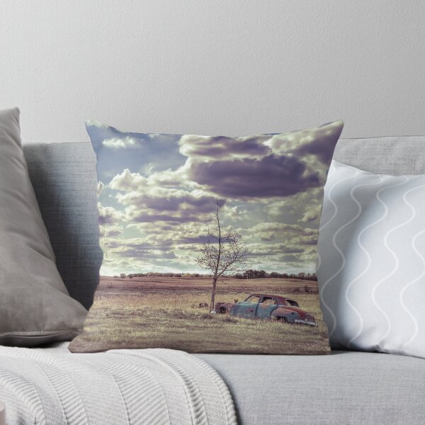 Aperçu de l'œuvre Voiture antique dans le paysage rural créée et vendue par RainaRaina.
