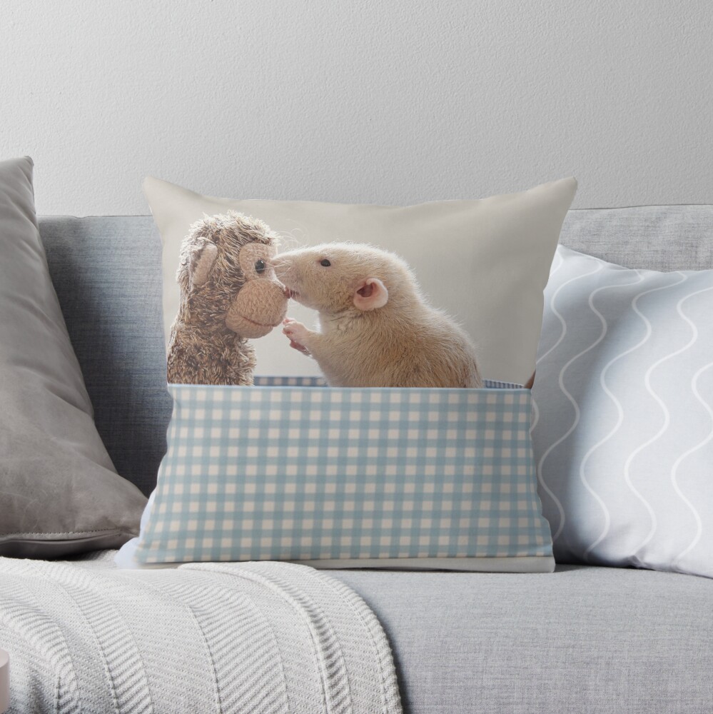 Poppy and friend Throw Pillow