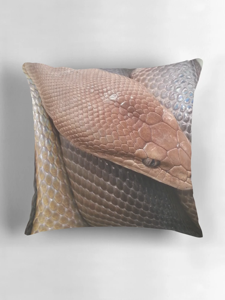 Aperçu 3 sur 4. Coussin avec l'œuvre Python créée et vendue par Keith's Photo Artistry.