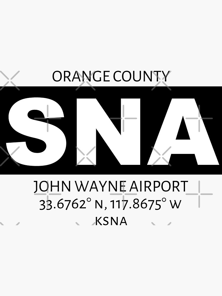 Thumbnail 3 of 3, Sticker, Orange County John Wayne Airport SNA designed and sold by AvGeekCentral.