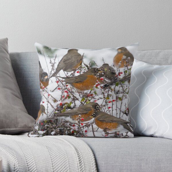 Winter Feast Throw Pillow